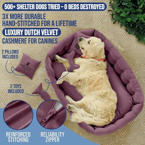 أسرّة فاخرة للكلاب كبيرة الحجم مع غطاء قابل للإزالة والغسل - سرير أريكة فاخر للكلاب الكبيرة - سرير أريكة فاخر للكلب - سرير أريكة للحيوانات الأليفة غير قابل للانزلاق للكلاب in Kuwait