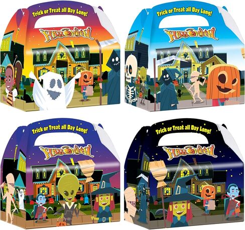 أكياس ArtCreativitive Halloween Treat ، مجموعة من 24 ورقة لف هدية مع 24 ملصقات ختم ، حلوى 10 بوصة ، ملفات تعريف الارتباط ، هدايا ألعاب صغيرة ، in Saudi Arabia