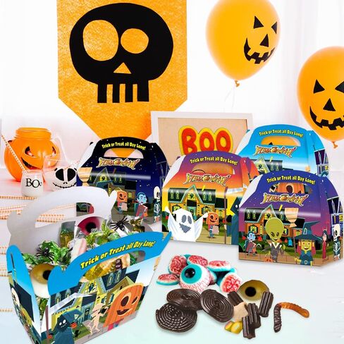 أكياس ArtCreativitive Halloween Treat ، مجموعة من 24 ورقة لف هدية مع 24 ملصقات ختم ، حلوى 10 بوصة ، ملفات تعريف الارتباط ، هدايا ألعاب صغيرة ، in Saudi Arabia