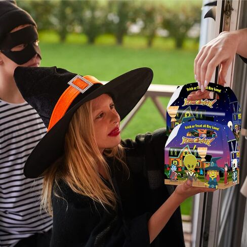 أكياس ArtCreativitive Halloween Treat ، مجموعة من 24 ورقة لف هدية مع 24 ملصقات ختم ، حلوى 10 بوصة ، ملفات تعريف الارتباط ، هدايا ألعاب صغيرة ، in Saudi Arabia