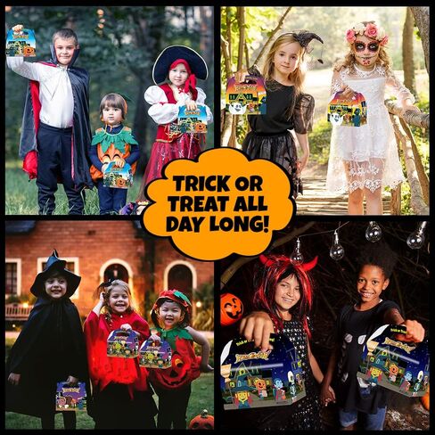 أكياس ArtCreativitive Halloween Treat ، مجموعة من 24 ورقة لف هدية مع 24 ملصقات ختم ، حلوى 10 بوصة ، ملفات تعريف الارتباط ، هدايا ألعاب صغيرة ، in Saudi Arabia