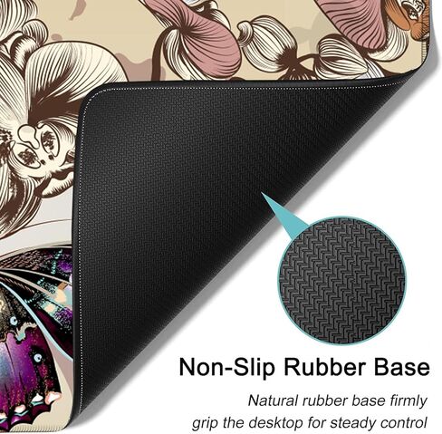 Ergonomic Keyboard Wrist Rest and Large Gaming Mouse Pad with Non-Slip Base, for Home Laptop Office Desk Pad,31.5x11.8 Big Desk Mat Black Leopard Print Pattern Mouse Pad with Wrist Supprot in Kuwait