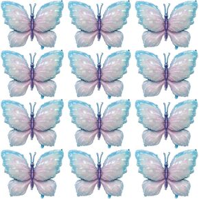 12 Pcs 38Inchs Butterfly Balloons,Blue Butterfly Decorations Butterfly Birthday Party Supplies,Butterfly Foil Mylar Balloons,for Butterfly Themed Party Wedding Birthday Baby Shower Party Decoration.