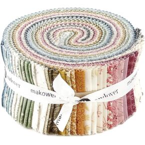 Sewing Basket Jelly Roll (40 Pieces) by Laundry Basket for Andover 2.5 x 44 inches (6.35 cm x 111.76 cm) Fabric Strips DIY Quilt Fabric