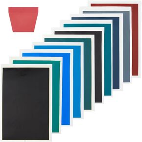 OLYCRAFT 10Pcs Engraving Color Paper 15x10.6 Inch Laser Marking Paper with Rubbing Board 0.3mm Thick Laser Engraving Marking Color Paper Engraving Paper for Ceramic Glass Metal Laser Marking Engraving