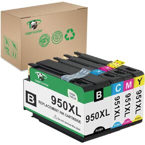 Replacement 950XL 951XL Ink Cartridges, 950 951 Compatible Ink Works with OfficeJet Pro 8600 8610 8620 8630 8660 8640 8615 8625 276DW 251DW 271DW Printers(Black Yellow Magenta Cyan)