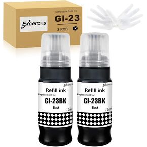 GI23 GI-23 استبدال حبر إعادة الملء لـ Canon GI-23 GI23 BLACK BONDLES متوافقة مع طابعة Canon PIXMA G620 (2PACK 70ML ، Black)