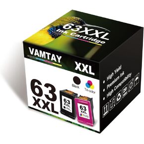 إعادة تصنيع 63 خراطيش حبر الحبر المعاد تصنيعها لـ HP 63XL 63 XL خراطيش الحبر الأسود/اللون حزمة التحرير والسرد لـ Officejet 3830 5255 5258 ENVY 4520 4512 Deskjet 3630 Inkjet Printers