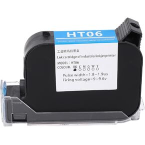 Black Ink Cartridge, 42ML ABS Handheld Portable Ink Cartridge Quick Dry Ink Cartridge Replacement for SC12 SC12T CP12 CP12W SC12KJ 12.7mm Handheld Inkjet Printer