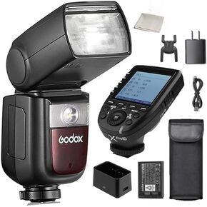 Godox V860III-C Flash & Godox Xpro-C Trigger Set Compatible for Canon Camera 2.4G Wireless HSS 1/8000 GN60 1.5s Recycle 480 Full Power Flashes (Godox V860III-C + Xpro-C)