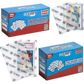 Hobby Armor Premium Trading Trading Card Watservors - 3.5 "× 4.5" و 4 "× 6" واقيات الألواح - 100 حزمة كل - لوازم شحن بطاقة شفافة واضحة