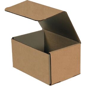 Box USA مربعات الشحن الصغيرة 7 "L x 5" W × 4 "H ، 50 حزمة | صندوق من الورق المقوى المموجة للتعبئة والتحرك والتخزين