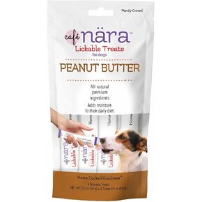 Café Nara Peanut Butter Flughed Treacts for Dogs - Pack من 6