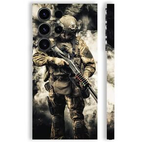 Mayyskins Skin متوافق مع Samsung Galaxy S23 Ultra Full Wrap - القتال على | غلاف الالتفاف الواقي ، الدائم ، والفريد من نوعه | من السهل تطبيق وتغيير الأنماط | صنع في الولايات المتحدة