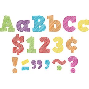 Teacher Created Resources 2686 Scribble Bold Block 4" Letters Combo Pack