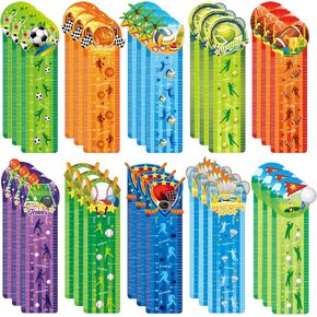 30PCS Paper Lotagmres Rucker for Kids ، 10 Style Sportshn Ball Probed Book Marks Page Clips ، مجموعة متنوعة من الإشارات الإشاراتية الورقية ، هدية الإشارات الإبداعية لصديق Teen Friend Student School Reading Supply