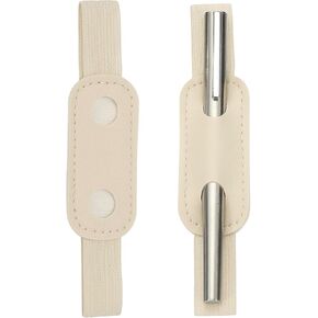 PATIKIL 2 PCS حامل حلقة القلم القابلة للتعديل للحفاظ على دفتر ، PU LEATHY PEN PENCER SLEEVE SLEEVE LOCK