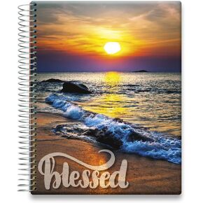 Tools4Wisdom Planner 2025-2026 - April 2025-2026 Calendar - 15 Months - 8.5x11 Inch Hardcover - Daily Weekly and Monthly - A5J6 - Ocean Sunset