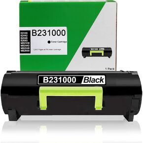 B231000 Toner Cartridge High Yield for B231000 Black Toner Compatible for Lexmark B2338 B2442 B2546 B2650 MB2338 MB2442 MB2546 MB2650 Laser Printer 3,000 Pages