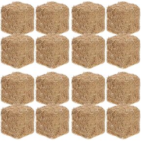 Bestoyard Mini Haystack Garden Decorations Small Straw Play Farm Faux Autumn Craft Dollhouse Bales Western Mencificial Mencificies Toys Wood Table Rural Supplies 16pcs