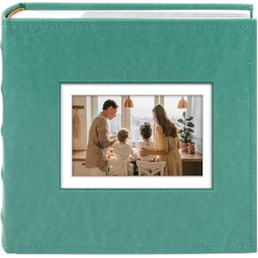 Golden State Art ، ألبوم صور مع Memo Writing Space Hold 200 4x6 صور أفقية ، غطاء جلدي (Coral Pink)