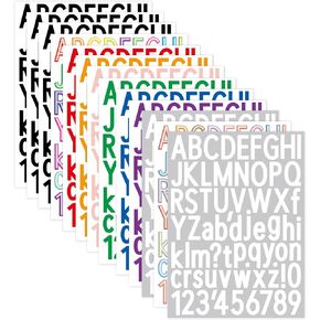 1.5Inch Alphabet Stickers Vinyl Self-Adhesive Number Alphabet Vinyl Stickers, Mailbox Numbers Labels DIY Crafts Art Making, Decals for Sign,Notebook, Classroom Decor, Door