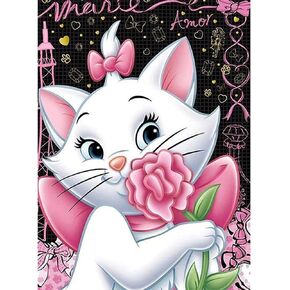 مجموعات الطلاء Jnhydm Diamond ، مجموعات فن الماس White Cat White ، DIY Diy Plans Diamond Dots Paints with Diamonds Gem Art Crafts for Home Wall Decor