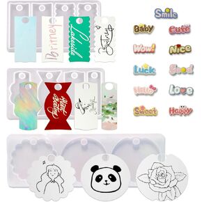 قوالب لوحة الاسم 11-CAVITY ، قوالب راتنج اسم السيليكون الوريدي مع سحر راتنجات أحرف 11 PCS لـ DIY مخصصة لاستخدام راتنجات الراتينج لـ 40oz ملحقات كوب تومل.