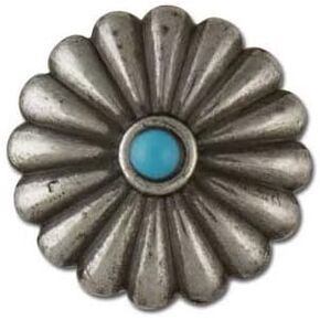 Tandy Leather Turquoise Southwest Concho Round 1" (25 mm) 7122-03