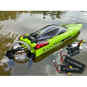 22.8 بوصة udi018 قارب سرعة كبير RC 2.4G 4WD 40-45km/h التحكم عن بعد بدون فرش للفرشاة للهواية البالغة (بطاريتين)