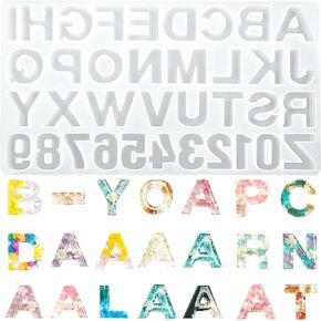 Resin Molds Silicone Resin Mold Epoxy Molds Silicone Molds for Resin Kit Resin Casting Alphabet Resin Molds Resin Keychain Molds Reversed Letter Number Molds DIY Craft Molds
