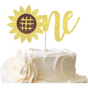 ycthunfish 24 pack Gold Glitter Sunflower Sunflower Dame Cupcake Cupcake
