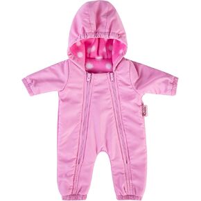 Doll Clothes Winter Romper Hooded Romper Grey Outfit Snowsuit Thick Polar Fleece Warm Jumpsuit Fits 18" American Girl Doll