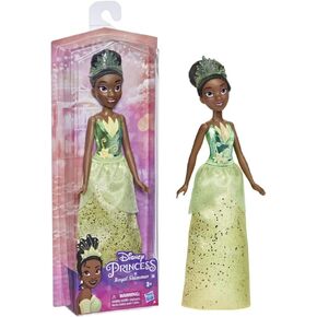 Disney Princess Royal Shimmer Tiana Doll ، دمية الموضة مع التنورة والإكسسوارات ، لعبة للأطفال الذين تتراوح أعمارهم بين 3 وما فوق