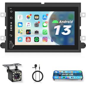 8 Core 4G+64G Android 13 Car Stereo Radio for Ford F150 F250 F350 Fusion Edge Explorer Taurus Freestar, Rimoody 7 Inch Touchscreen Wireless Carplay Android Auto GPS 4G-WiFi DSP-36 BT FM Backup Camera