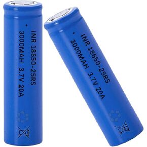18650 Battery for 2 Pack 3.7 Volt 18650 Rechargeable Battery 3000mAh 18650 Flat Top Battery 18650 Battery for Headlamp,LED Flashlight,Mini Fans etc