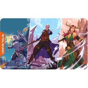 Universus: الدور الحاسم: أبطال Exandria - Pike ، Percival ، Keyleth of Vox Machina Playmat - 24 × 14 ، ملحق لعبة الطاولة ، ألعاب UVS