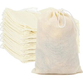 Muslin Bags, Small Drawstring Bags Cotton, 25 PCS Sachet Bags, Jewelry Bags Drawstring, Canvas Linen Small Gift Bags, Reusable Fabric Empty Gift Bags Pouch for Wedding Party Home Supplies, 3 x 4 Inch