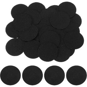 Uxcell 40pcs مستديرة الدوائر ، 50 ملم (2 ") أسود غير منسوج من المنسوجة ملصق النسيج اللصق ذاتيا اللصق