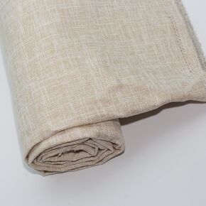 Linen Fabric by The Meter 39"x57" Soft Natural Craft Material Pre-Cut Linen Upholstery Fabric for Tablecloth Bags Pillow Cushion Cover Sewing Sofa Cloth (Beige, 39"x57")