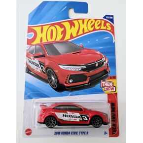 Hot Wheels 2018 Honda Civic Type R [Red], Then and Now 3/10, 123/250, 1:64 Scale Diecast Car
