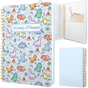 Weekly Planner Undated - 52 Weeks To Do List Notebook A5 for Work: Weekly Task, Habit Tracker Journal, Goal Setting, Agenda Sprial Bound Organizer Book Women Cute Stylish Design, Floral