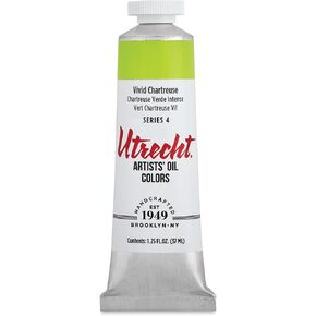 طلاء الزيت في Utrecht Artists - Vivid Chartreuse ، 37 مل أنبوب