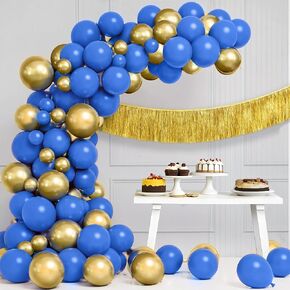 KatchOn, Silver Black and Gold Balloon Arch Kit - 85 Pcs | Black and Gold Graduation Party Decorations 2025 | Grad Balloon Arch Kit, Graduation Decorations 2025 | Fringe Backdrop for Party