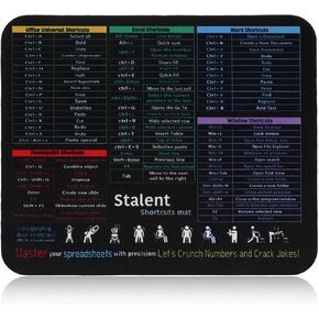 اختصارات Excel Mousepad ، Excel Mouse Pad for Desk Excels Sheet Sheet Desk Mat ، Mousepads Mousepads PC PC PRECHEET MADE