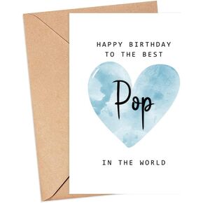 Happy Birthday To The Best Pop In The World Card - Pop Birthday Card - Pop Card - Father's Day Gift - Happy Birthday Card
