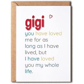 EruditeGifts Gigi You Have Loved - Special Gigi's Day Card - Birthday Card For Gigi - Sentimental Card For Gigi - Meaningful Card For Gigi…