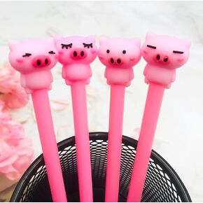 40 PCS Pig Pens ، Animal Black Ink Writing Pens ، 0.5 mm novelty fun fun kawaii gel ink أقلام للأطفال.