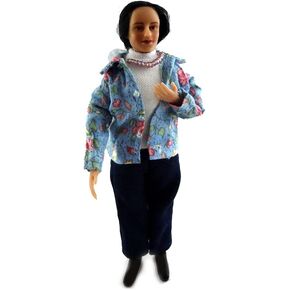 Dollhouse Miniature Dolls 1:12 Scale Gabriella Modern Hispanic Woman #Sd0015