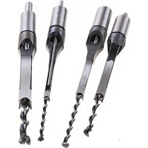 4pcs ثقب مربع الفتحة البت بتات 1/4 ، 5/16 ، 3/8 ، 1/2 بوصة